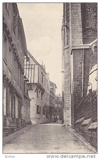 Rue St-Guenhael, Vannes (Morbihan), France, 1900-1910s