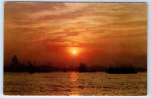 Dawning over the Huangpu River CHINA 4x6 Postcard