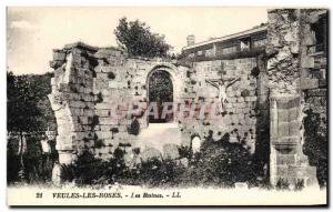 Old Postcard Veules Les Roses Ruins Christ