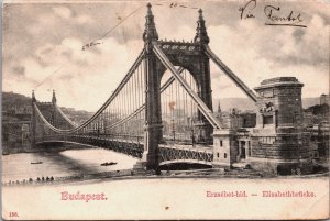 Hungary Budapest Elisabeth Brücke Vintage Postcard C212
