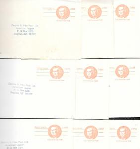 US  Pre-stamped uncanceled Postcards UX 92 Robert Morris