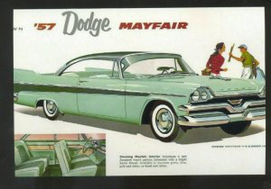 1957 DODGE MAYFAIR CAR DEALER ADVERTISING POSTCARD '57 MOPAR CARS