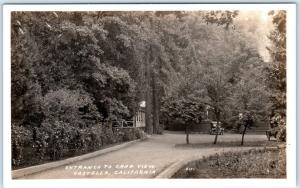 RPPC  CASTELLA, California  CA   Entrance to CRAG VIEW   1926  Postcard