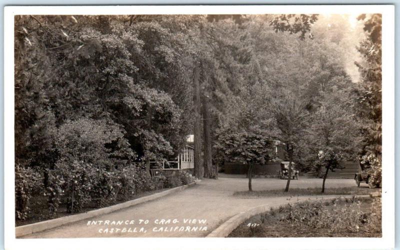 RPPC  CASTELLA, California  CA   Entrance to CRAG VIEW   1926  Postcard