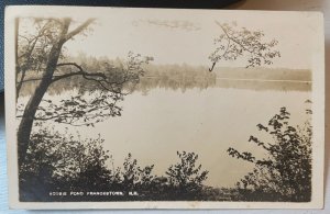 Vintage Postcard 1925 Scobie Pond Francestown  New Hampshire  *REAL PHOTO*