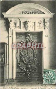 Old Postcard Fontainebleau palace a hall door of entrance