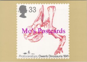 Post Office Stamp Postcard - Dinosaurs, Protoceratops, Owen's Dinosauria RR21219