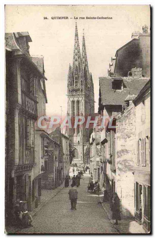 Quimper Old Postcard The St. Catherine Street