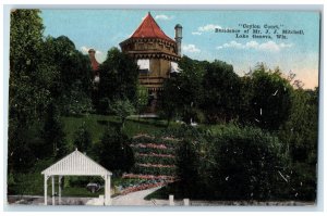 c1910 Ceylon Court Residence of Mr. J.J. Mitchell Lake Geneva WI Postcard