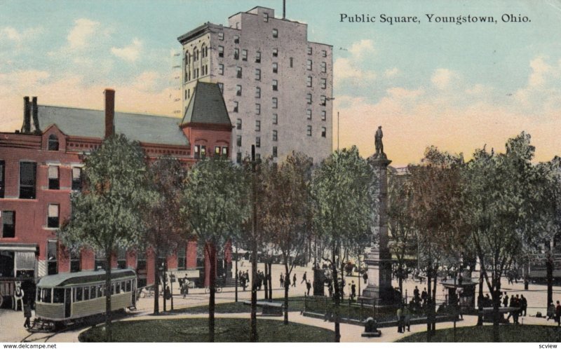 YOUNGSTOWN, Ohio, PU-1911 ; Public Square, Trolley