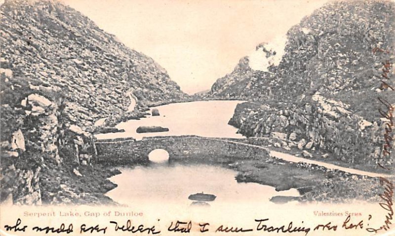 Serpent Lake, Gap of Dunlos Gap of Dunloe Ireland Writing on back 