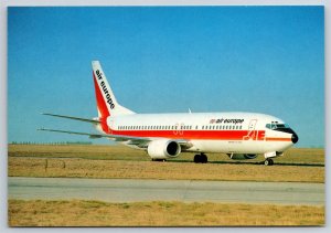 Airplane Postcard Air Europe Airlines Airways Boeing 737-400 G-BPKB FN21