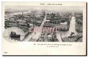 Paris 12 - Gare de Lyon - Crue of the Seine - View from the Tower & # 39Horlo...