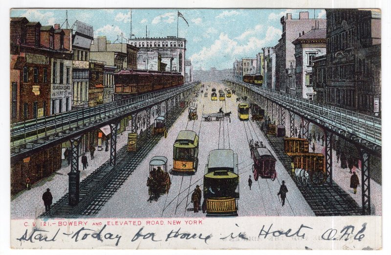 Bowery and Elevated Road, New York