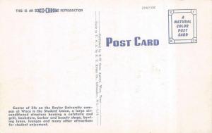 WACO, TX Texas  STUDENT UNION BUILDING~Baylor University   Chrome Postcard