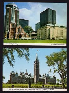 ON Lot 2 Ottawa Canada Ontario Postcards Carte Postale Parliament Church