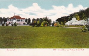 Iowa Davenport Green House and Pavilion In Central Park