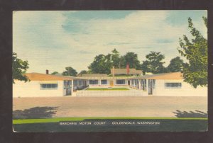 GLENDALE WASHINGTON BARCHRIS MOTOR COURT LINEN ADVERTISING POSTCARD