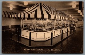 Postcard Atlantic City NJ c1920s The Beech Nut Circus Interior View Advertising