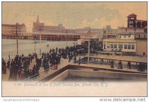 New Jersey Atlantic City Borardwalk At Foot Of North Carolina Avenue 1905