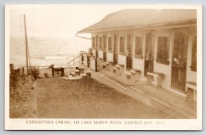 Ontario Canada RPPC Coronation Cabins Lake Shore Rd Humber Bay Postcard I26