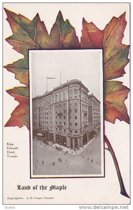 King Edward Hotel, Samuel May & Co. ADV On The Back, Toronto, Ontario, Canada...