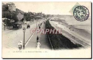 Old Postcard Le Havre Maritime Boulevard