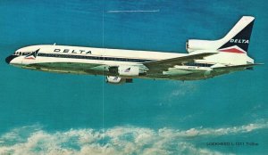 Vintage Postcard Delta Air Lines Travel Air Transportation Wide Body