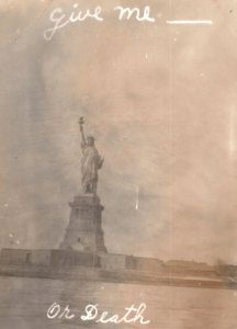 RPPC WWI Liberty Or Death Real Photo Postcard