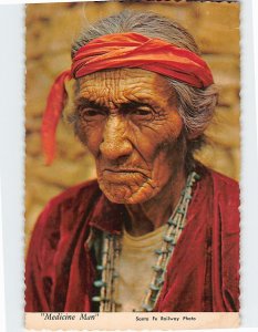 Postcard Medicine Man, Santa Fe, New Mexico, USA