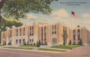 Illinois Rockford Illinois National Guard Armory 1954 Curteich