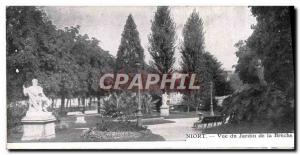 Old Postcard Niort View From The Garden Of Breche