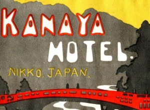 1920s-30s Kanaya Hotel Luggage Label Vintage Original Scarce F66