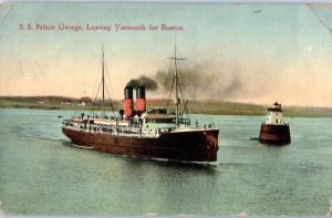 1914 S.S. Prince George, Leaving Yarmouth for Boston, Massachusetts D3