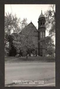 ME Coburn Classical In WATERVILLE MAINE Real Photo RPPC Postcard