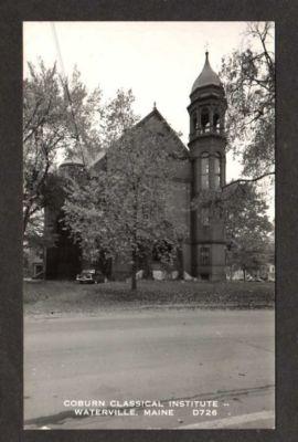 ME Coburn Classical In WATERVILLE MAINE Real Photo RPPC Postcard