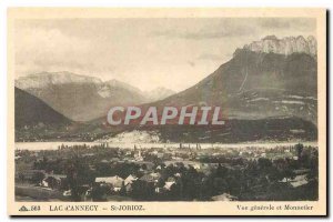 CARTE Postale Old Annecy Lake St Jorioz General view and Monnetier