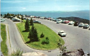 Postcard TN Great Smoky Mountain - Clingman's Dome parking area