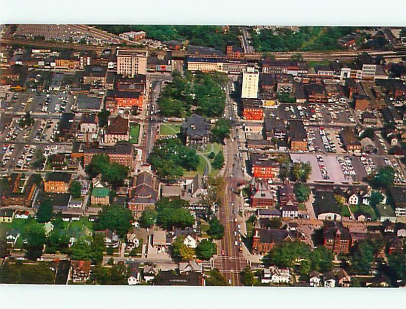 Vintage Post Card Aerial Downtown Business Lorin Cty Cour View Elyria  OH # 4019