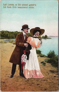 Love And Romance Beautiful Couple Vintage Postcard C191