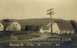 Real Photo, Railroad St in East Peru, Maine