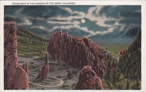 Colorado Moonlight In The Garden Of The Gods