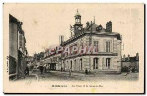 Old Postcard Montereau The station and the high street