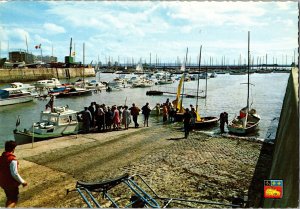 Le Havre Dinghy Launching Slipway 1950s Postcard Le Petit Port