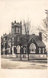 E40/ Celina Ohio Real Photo RPPC Postcard c1910 Church Building