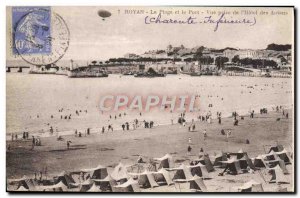 Old Postcard Royan The Beach and the Harbor View from the & # 39hotel of Autans