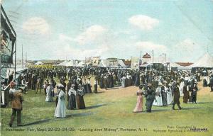 1909 Rochester New Hampshire Fair Midway Agriculture Mechanical postcard