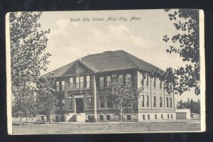 MILES CITY MONTANA SOUTH SIDE SCHOOL BUILDING VINTAGE POSTCARD 1908