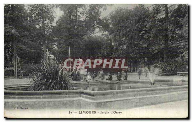 Old Postcard Limoges Jardin d'Orsay