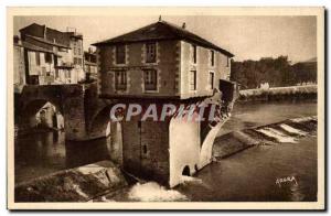 Old Postcard Millau The old mill on a walk bridge destroyed by a flood of Tarn